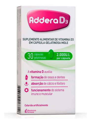 Addera D3 2000ui 30 Capsulas