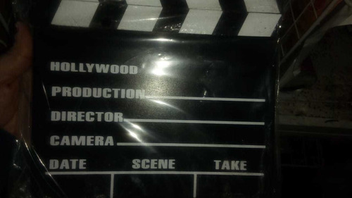 Claqueta Chica Cine Pizarra Director Película, Cámara Acción