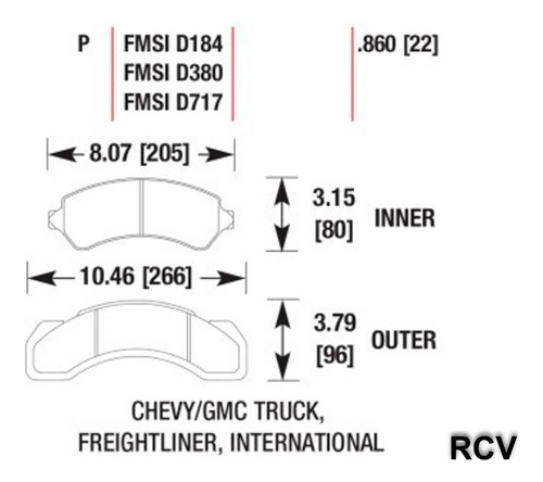 Balatas Disco  Del/tras Para Freightliner Mt35   2003