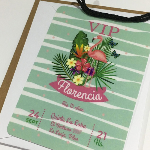 Invitación Vip 15 Años Tarjeta Credenciales Pase X 10+sobre
