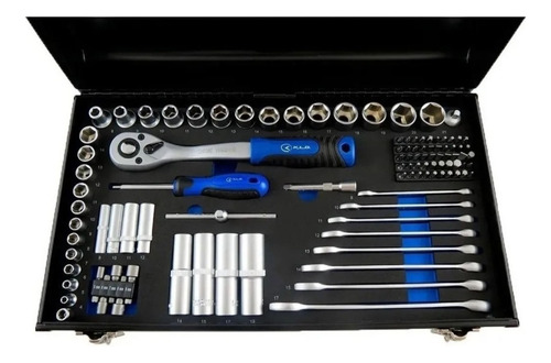 Juego Set Herramientas Tubos 133 Piezas Caja Metal Kld Ht