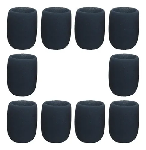 10 Cubiertas De Esponja Amarilla Para Micrófono - Parabrisas Antiviento Para Auriculares