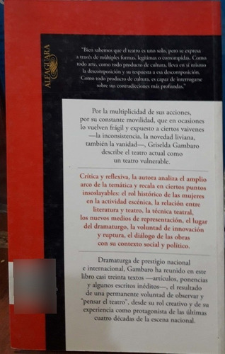 El Teatro Vulnerable Griselda Gambaro Alfaguara Nuevo*