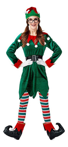 Vestido Elf Grinch Para Niñas Adultas, Fiesta De Navidad, Ve