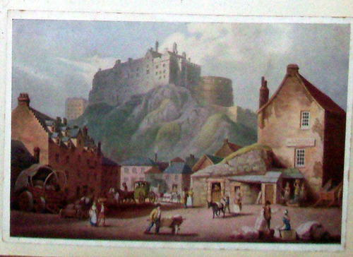Tarjeta Postal Gran Bretaña Edinburgh Castle About 1810 C.19