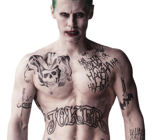 Tatuaje Temporal Cosplay Joker - Guasón - Set Completo