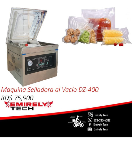 Maquina Selladora De Fundas Al Vacio Dz-400 Envasadora 