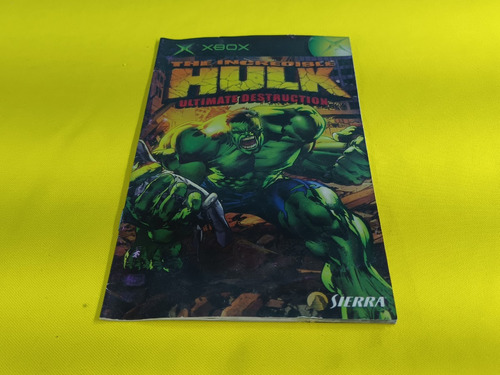 Manual Original The Incredible Hulk Xbox Clasico En Español