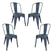 Comprar Silla de comedor DeSillas Tolix con estructura color gris azulado x 4 unidades