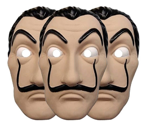 Pack 10 Mascaras Casa De Papel Salvador Dali