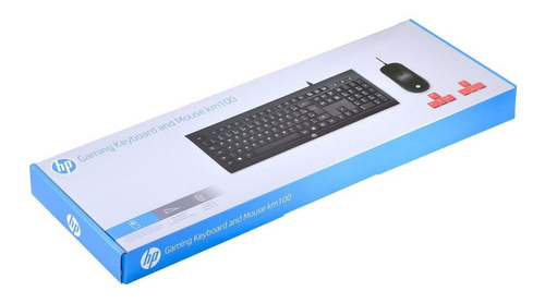 Combo Teclado E Mouse Hp Gamer Km200 Led Usb Gaming Br Cor do teclado Preto