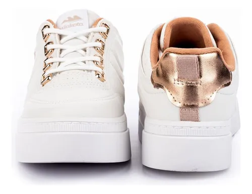 Tenis dakota branco com cheap dourado