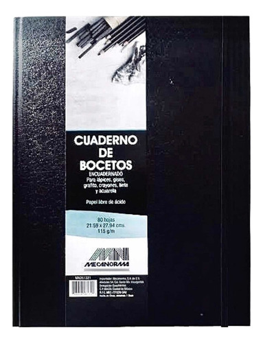 Cuaderno De Bocetos 80h 115 G/m 21.59 X 27.94 Cm