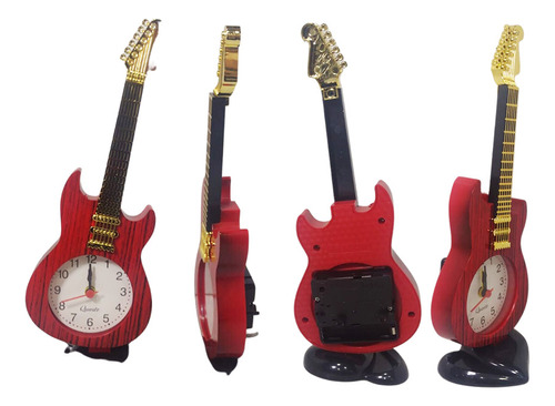 Reloj De Mesa Guitarra Electrica Alarma Decoración Hogar