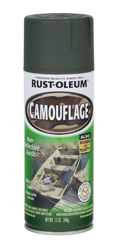 Imagem 1 de 10 de Tinta Spray Rust Oleum Camuflagem P/ Pintura Camping Armas
