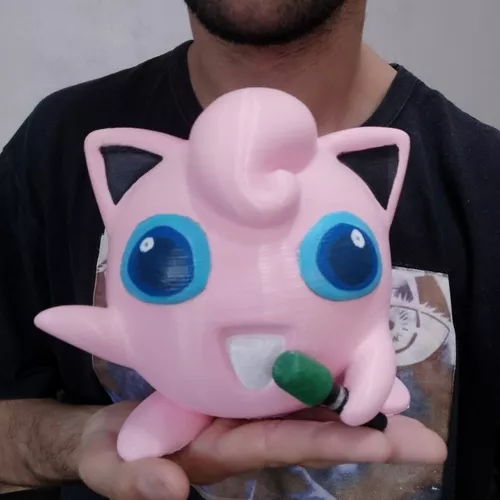 Jigglypuff Pokémon Estátua Decorativa Fofo E Leve Plástico