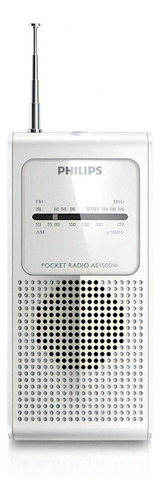 Radio Portátil Analógico Philips Ae1500w Fm/am De Bolso Cor Prata