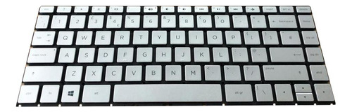 Conjunto De De Plateado En Inglés Para Portátil 14-ab010tx