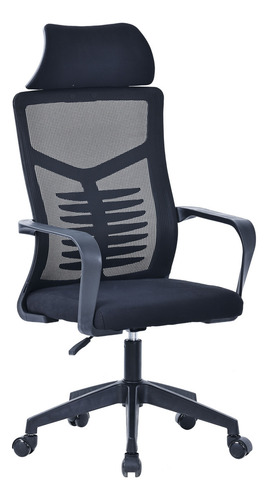 Silla Oficina Gerencial Escritorio Ergonomica Giratoria Color Negro Material Del Tapizado Malla