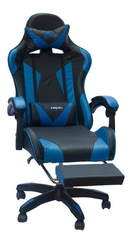 Cadeira Gamer Ktrok Proseat Preto/azul Com Massageador