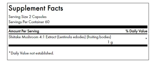 Shiitake Mushroom Extract 120c - L a $90250