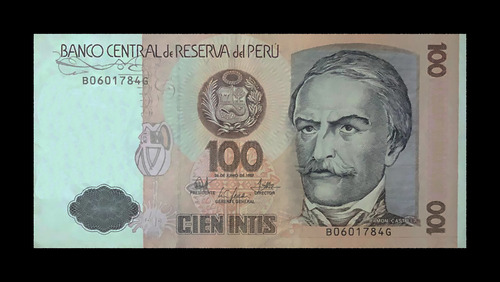 Billete De Colección 100 Intis - Ramón Castilla