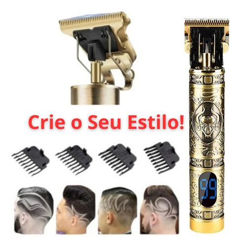 Máquina De Corte Profissional Para Barba, Cabelo, Bigode