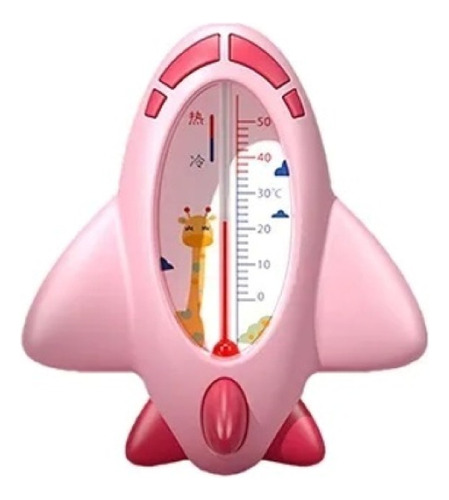 Termometro Avioncito Rosa Para Bañera De Bebe Baño Divertido