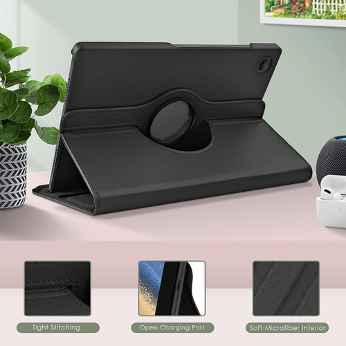 Flip Giratoria 360° D Cuero Para Samsung Tab A8 10.5 Sm-x200
