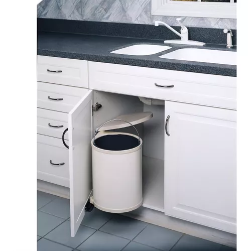 Cubo de basura extraíble para armario de cocina de ancho 255mm con 2 cubos  de 14 litros