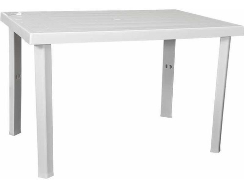 Mesa Plástica Rectangular Blanca, Azul 118x80x73cm