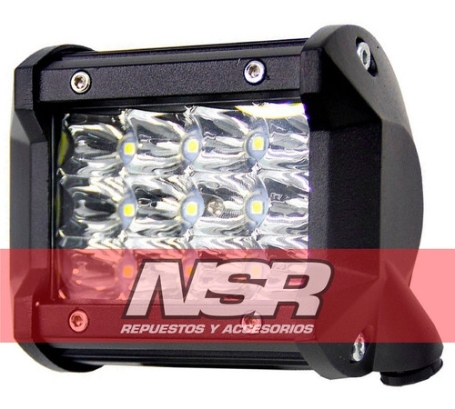 Faro 12 Led 36w Difusor Aluminio Blindado + Soporte Nsr Moto