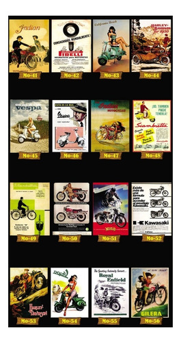 Chapas Motos Antiguas 30x40