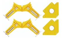Comprar 2 Escuadras Magnéticas 4p  + 2 Prensas Carpintería Herrería