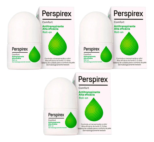 Kit 3 Caixas Perspirex Comfort Roll-on 20ml