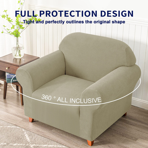 Funda De Sofá Elástica Jacquard Protector Lavable Arena