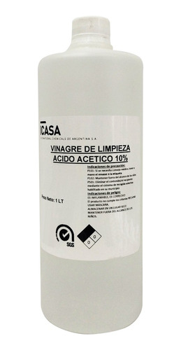 Vinagre De Limpieza Concentrado 1lt Acido Acetico 10% Pr