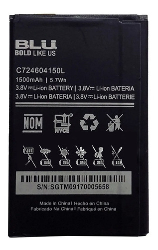 Bateria Pila Blu Grand Mini C724604150l 1500mah Nueva