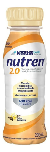 Nutren 2.0 200ml - Nestlé (kit Com 10 Unidades) Sabor Baunilha