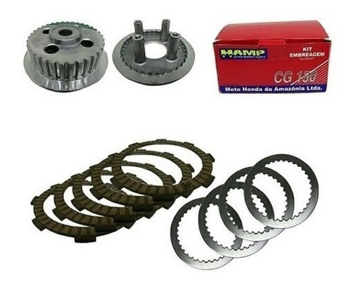  Kit Embreagem Cg Fan 150 Bros 150 Hamp Original Honda