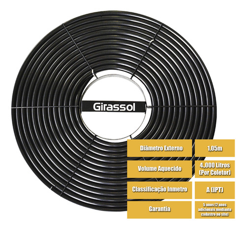 Aquecedor Solar Piscina 48.000l 12xa1 Girassol Com Painel