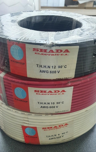 Cable Thhn 12, 10, 8 Shada Rollo 100 Mts