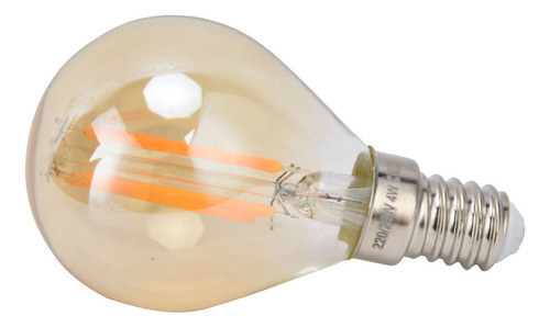 Bombilla Led De Filamento G45 E14, Color Dorado Vintage, Reg