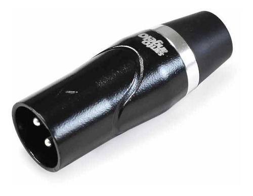 Plug Conector De Linha Xlr Macho Santo Angelo Sas3 Pro Preto