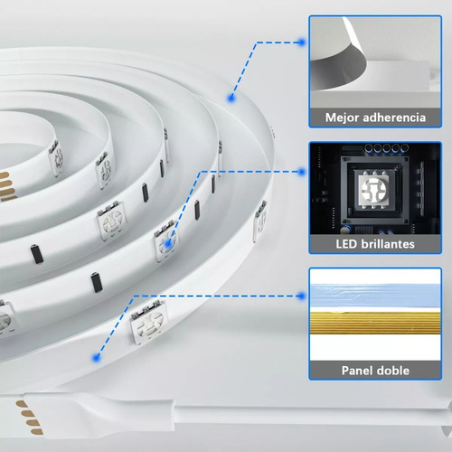 30m Tira De Luces Led App Bluetooth Rgb 5050 Para Cuarto