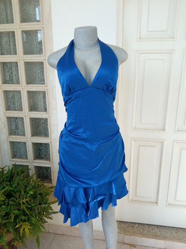 Vestido Para Dama Tipo Coctel Azul Rey Talla M