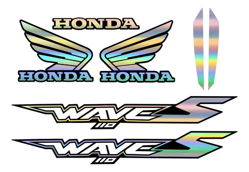 Calcos Honda Wave S 2021 Colores Personalizados 