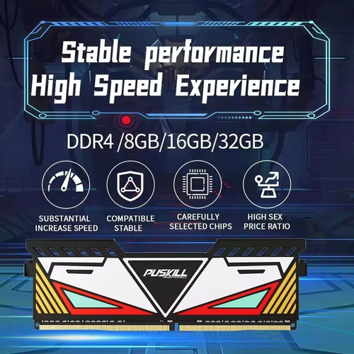 Memoria Ram Puskill 16gb(2x8gb) Ddr4 3200mhz Cl22