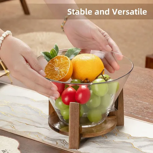 Ensaladera De Vidrio Buaic Juego Con Tazón De Frutas De Vidr