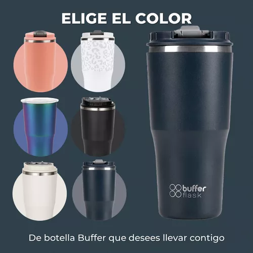 Mug Vaso Termo Para Agua Cafe 570ml Buffer Acero Inox +tapas